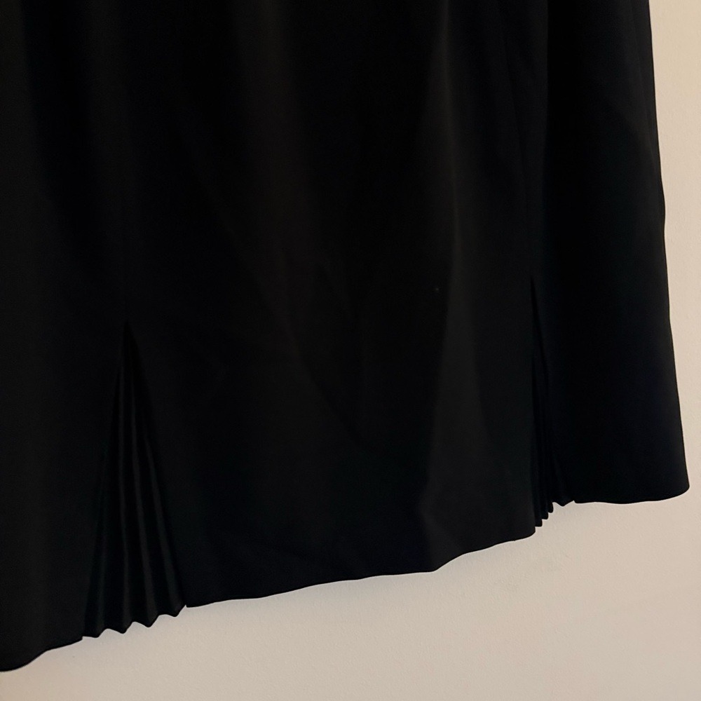 Ann Taylor Petites Black Pleated Hem Skirt Size 14P Work Career Classic - Picture 6 of 13